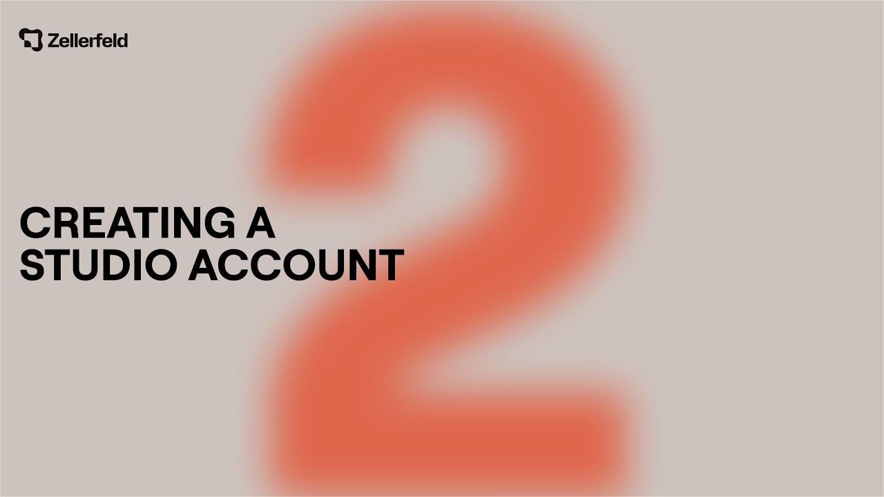 Zellerfeld Academy | 02 | Creating A Studio Account