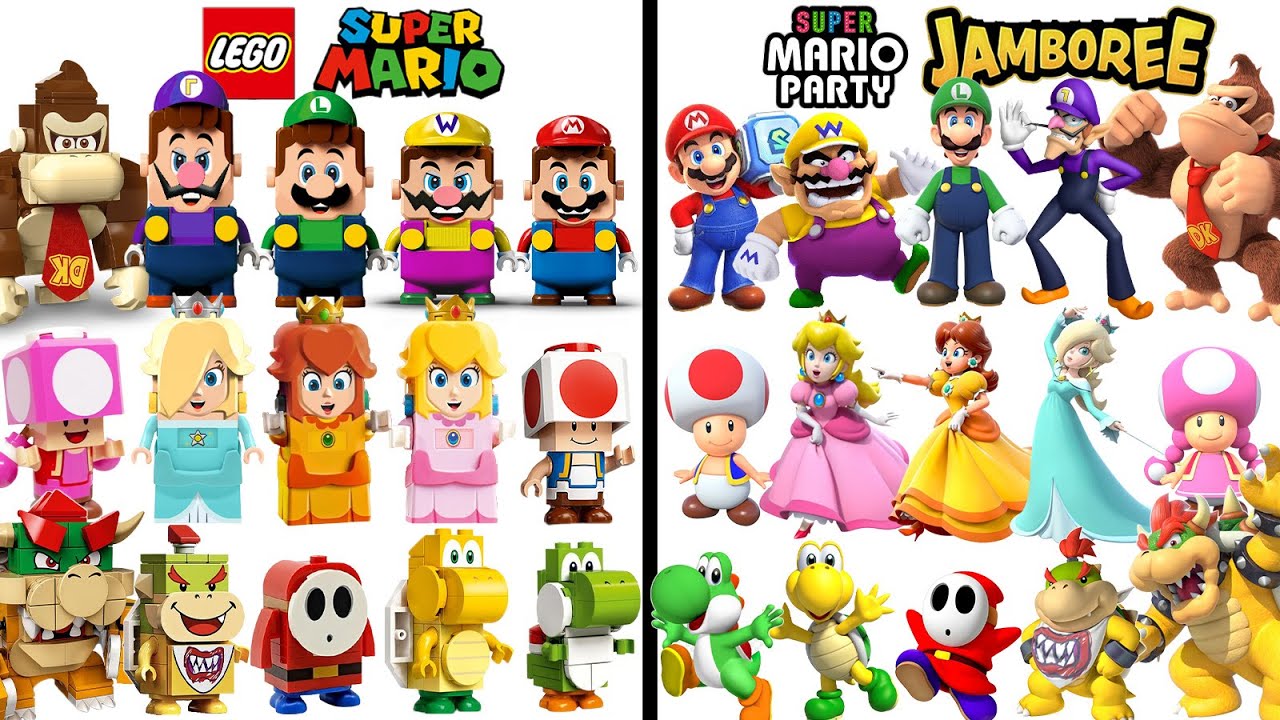 LEGO vs Mario Party Jamboree Characters Comparison and game play