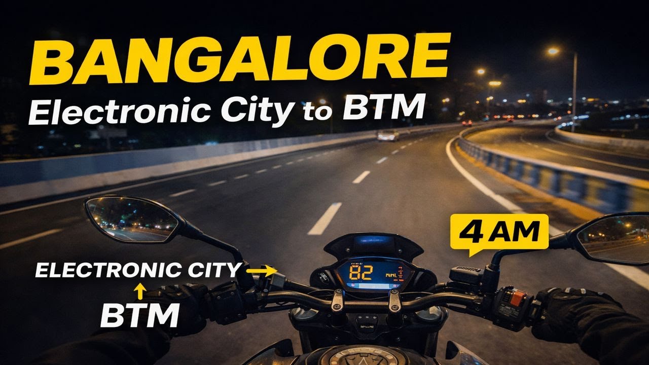 Electronic City to BTM at 4 AM 🌙 | Bangalore Night Ride With Yezdi Adventure 2026