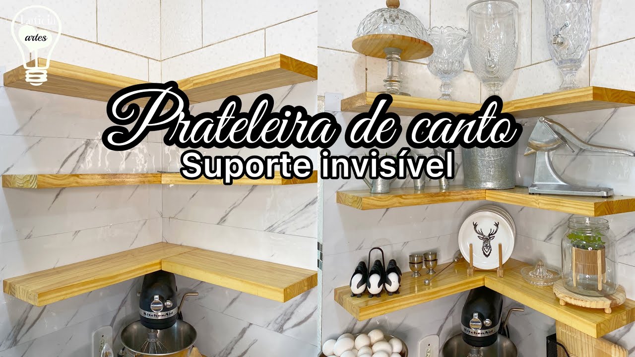 COMO FAZER PRATELEIRA COM SUPORTE INVISÍVEL #caradeloja