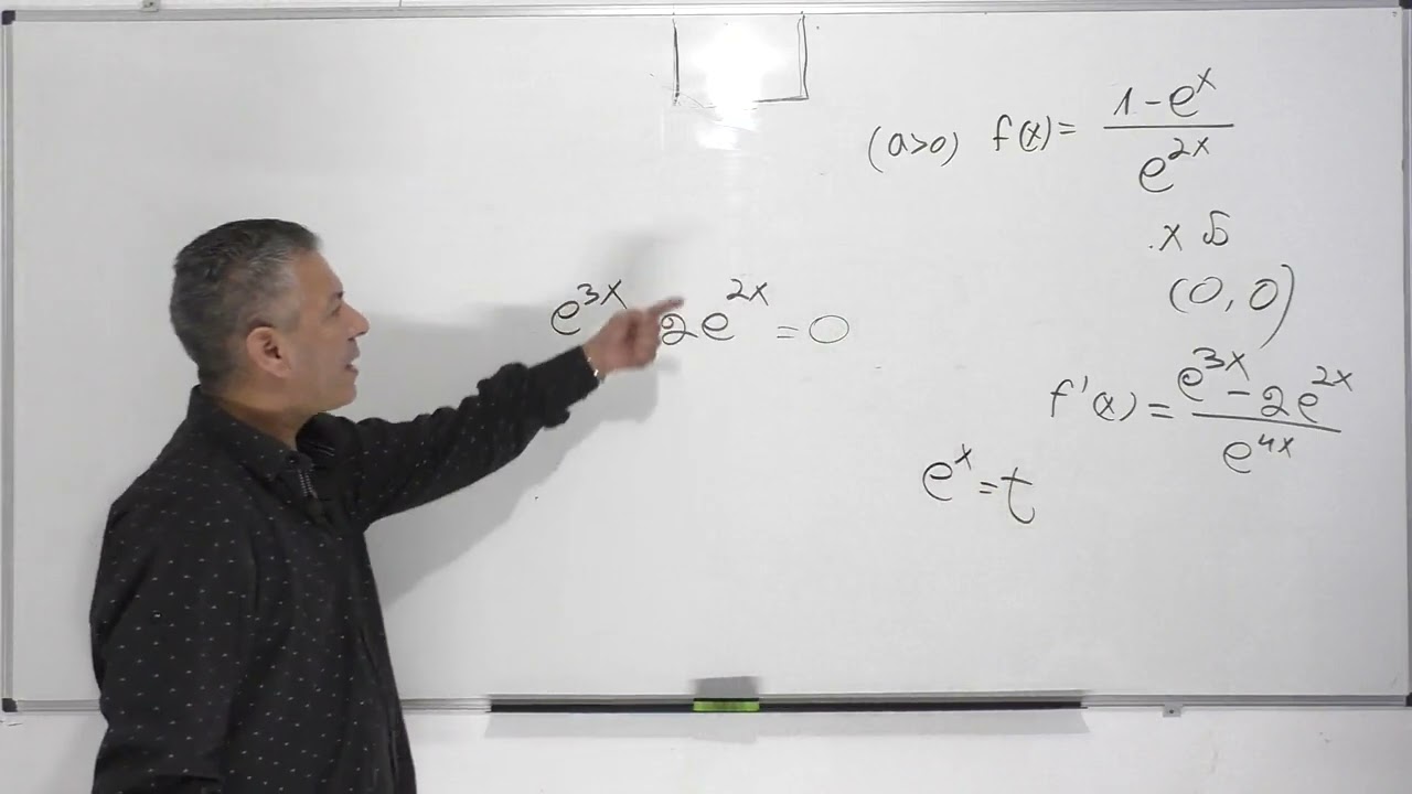 🎓פתרון בגרות 482 קיץ 2018 מועד ב שאלה 4-חקירת פונקציה מעריכית.