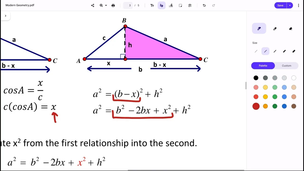 G.SRT.10 - Law of Cosines Part 1