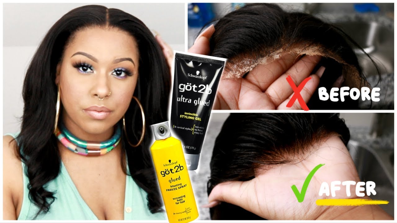 How I Clean My Lace! | Removing Got2B Glued Build Up + 1 Month Update on April | ft.  MyFirstWig