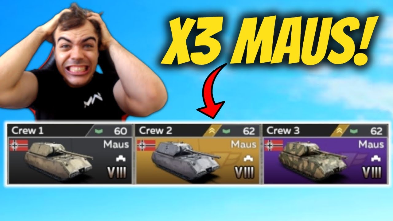 Я использовал 3 танка MAUS в War Thunder Mobile… Это должно быть невозможно!