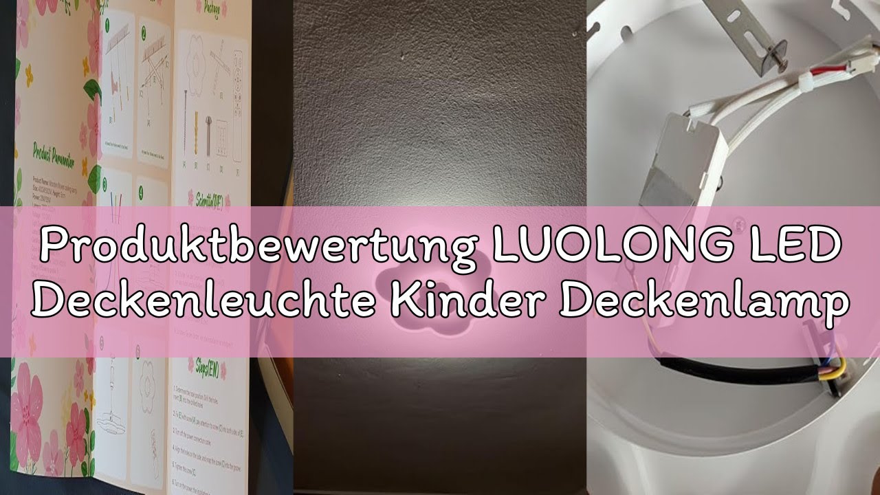 Produktbewertung LUOLONG LED Deckenleuchte Kinder Deckenlampe Blumenform Holz Kinderzimmer Deckenleu