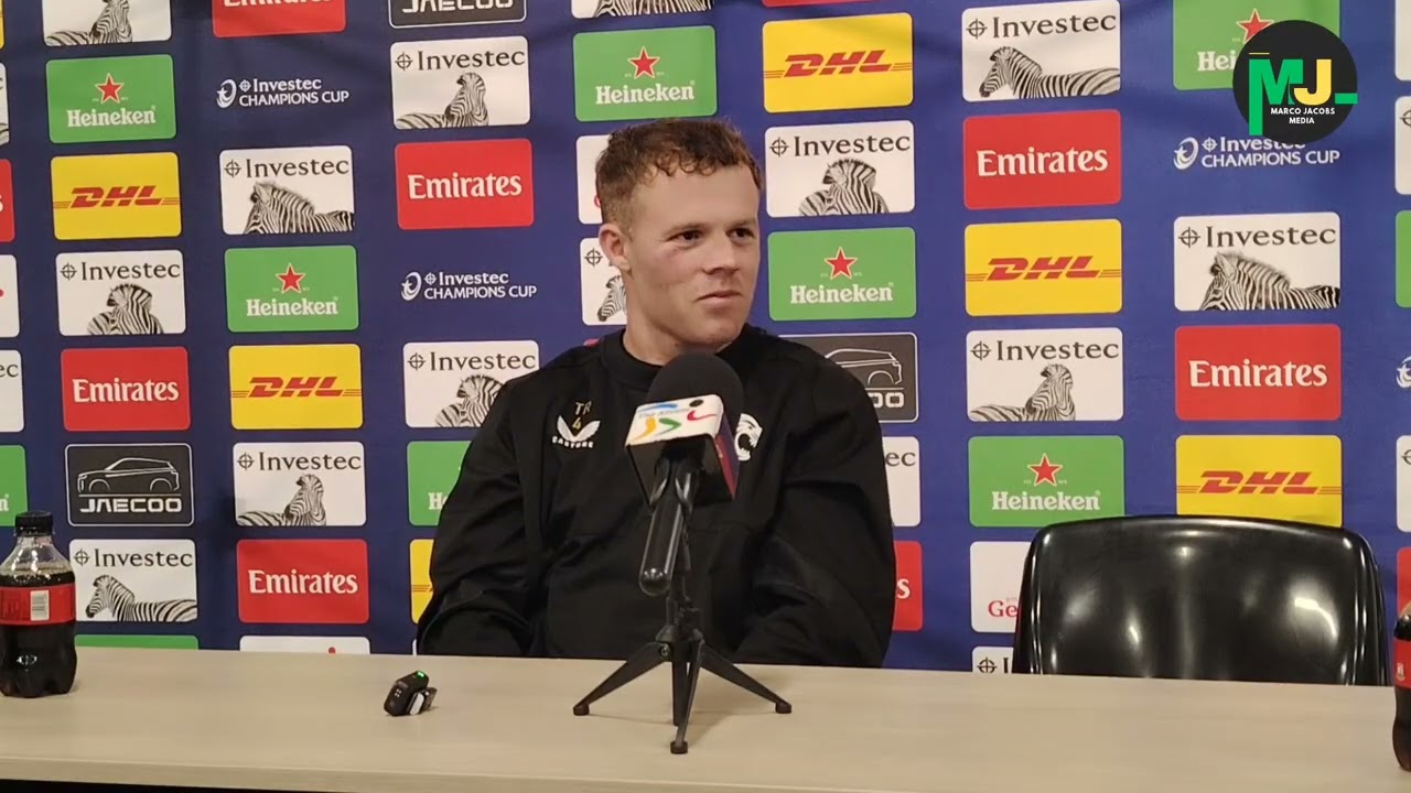 Tom Whitely of Leicester Tigers speaks to the Cape Media 