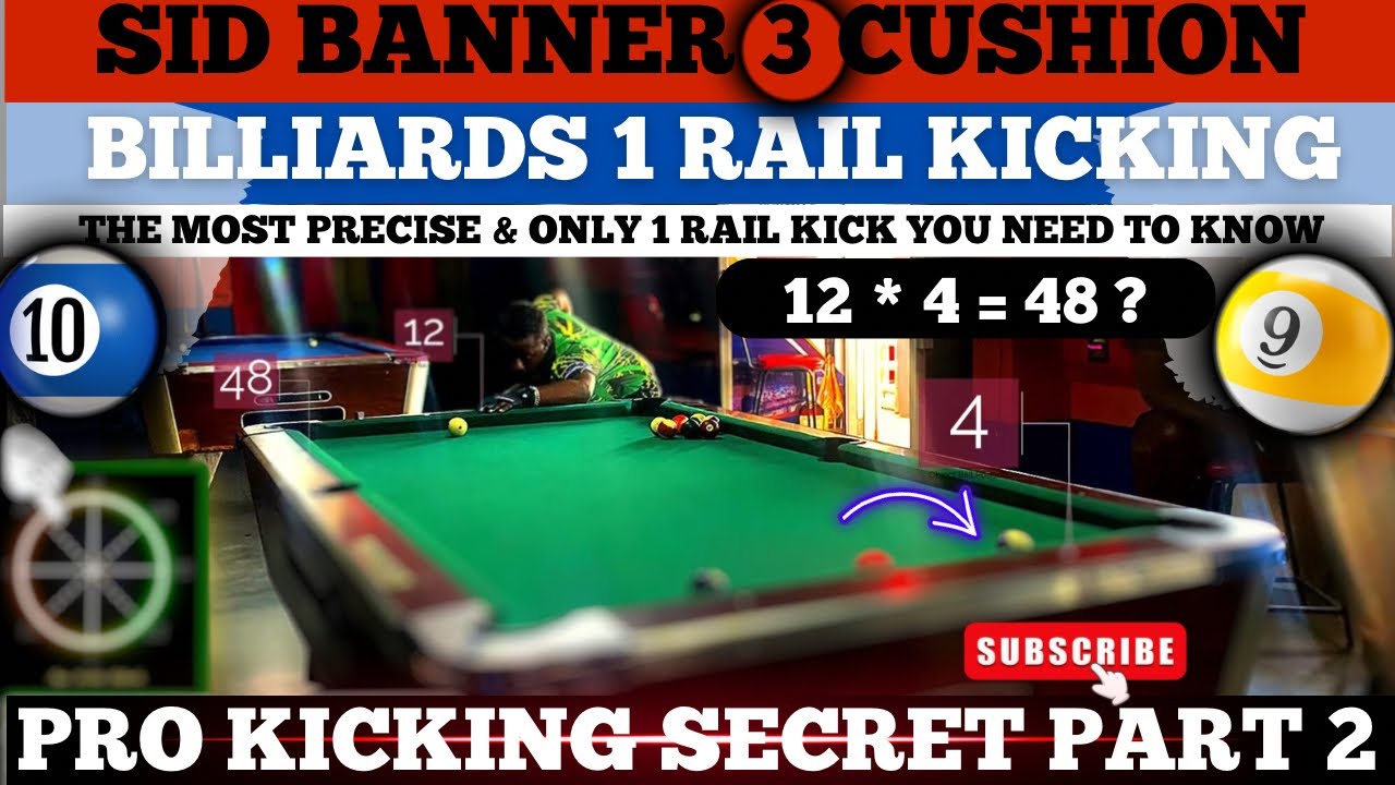 SID SYSTEM(PT 2)|Simply the MOST PRECISE 1️⃣ RAIL KICKING SYSTEM IN BILLIARDS|End rail - End rail✅🎯