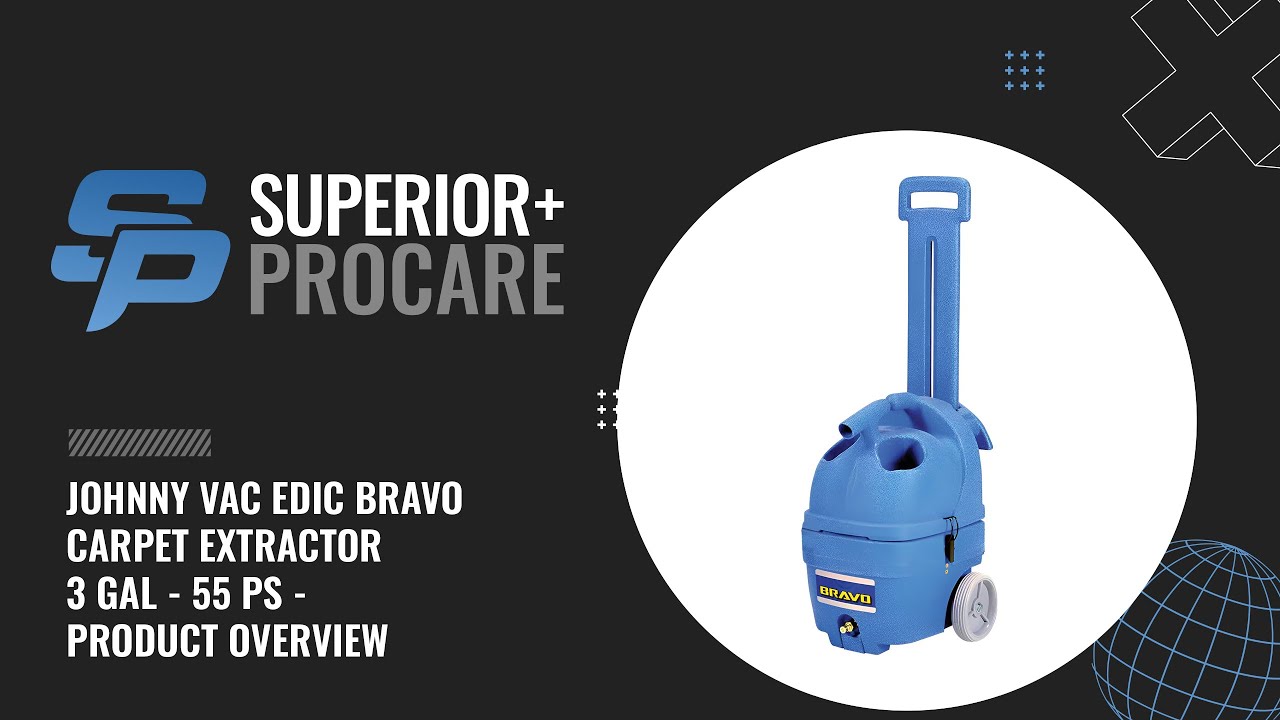JOHNNY VAC EDIC BRAVO CARPET EXTRACTOR - 3 GAL - 55 PS - PRODUCT OVERVIEW