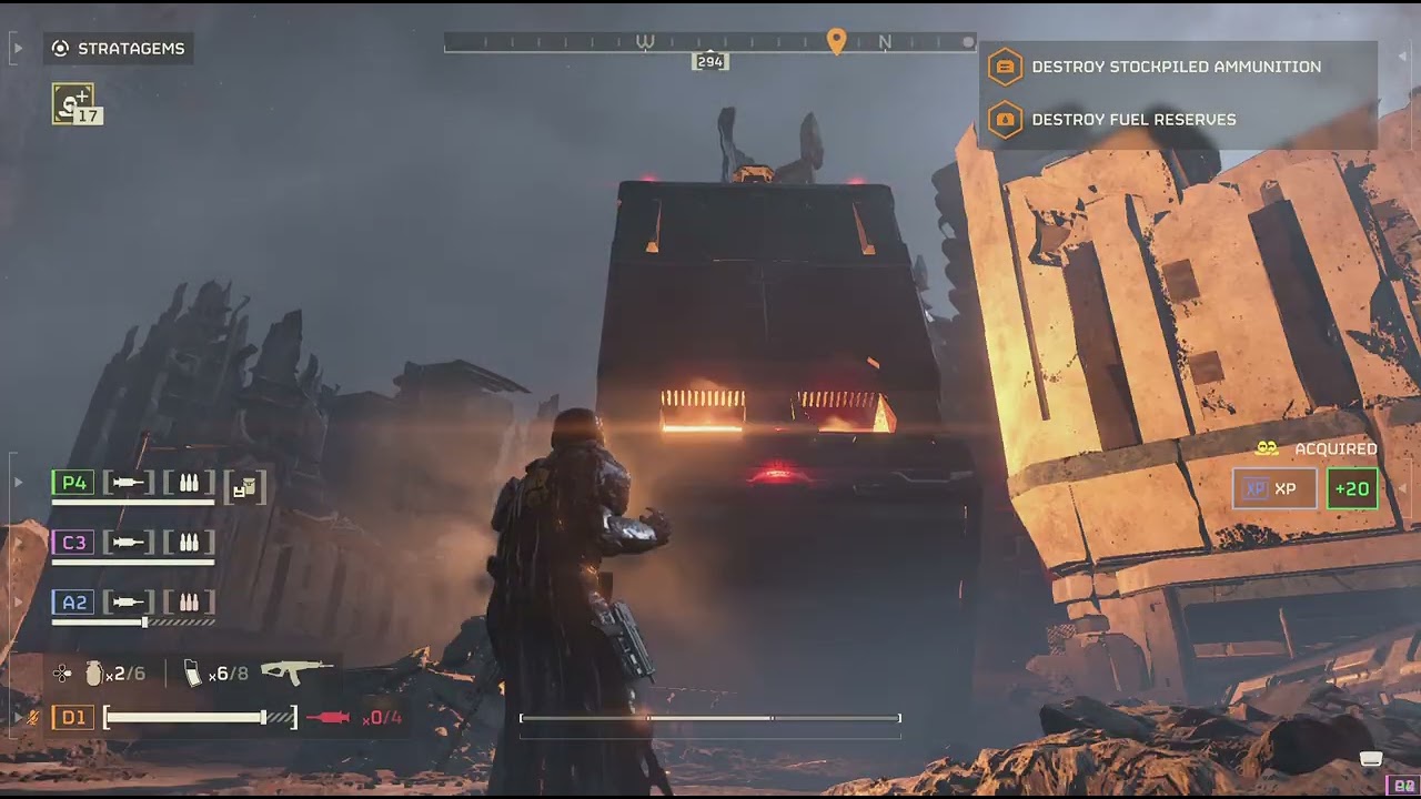 HELLDIVERS 2 Lesath Defense Destroy Ammunition and Fule Reserves