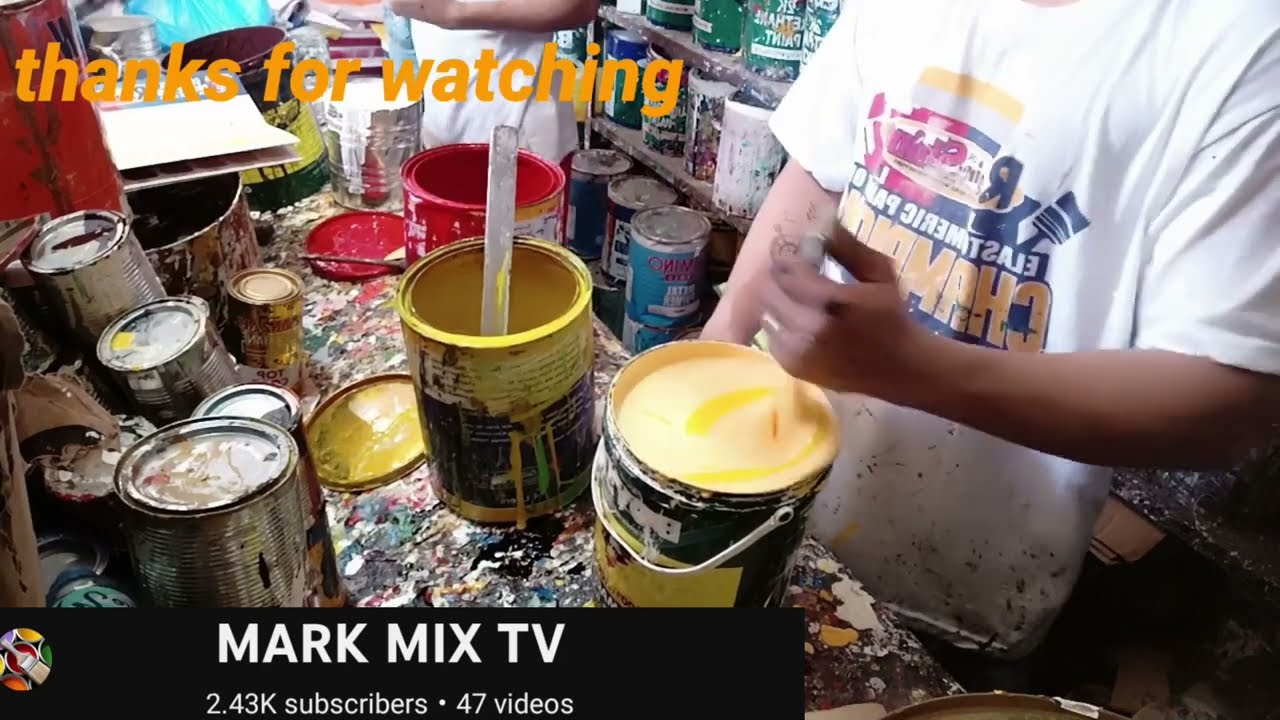Diy  how to mix  latex paint egg yellow color..mark mix tv