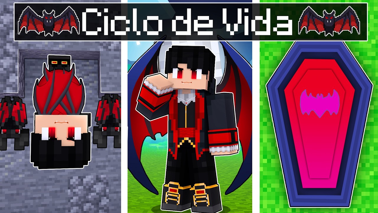CICLO DE VIDA de um VAMPIRO MESTRE no Minecraft