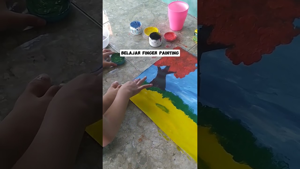 finger painting ala nina #videoedukasianak #fingerpainter #art #melukis #bermainsambilbelajar