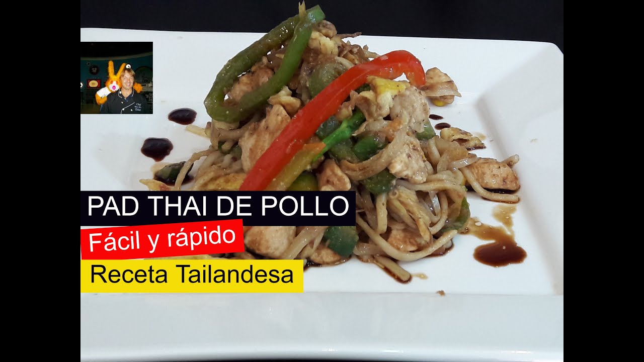PAD THAI DE POLLO, Fácil y rápido, receta Tailandesa !!!