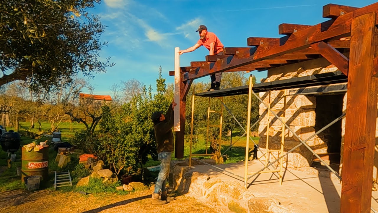 I Can't Believe We Pulled This Off! Roof VS Rain and Our OFF-GRID TINY HOUSE
