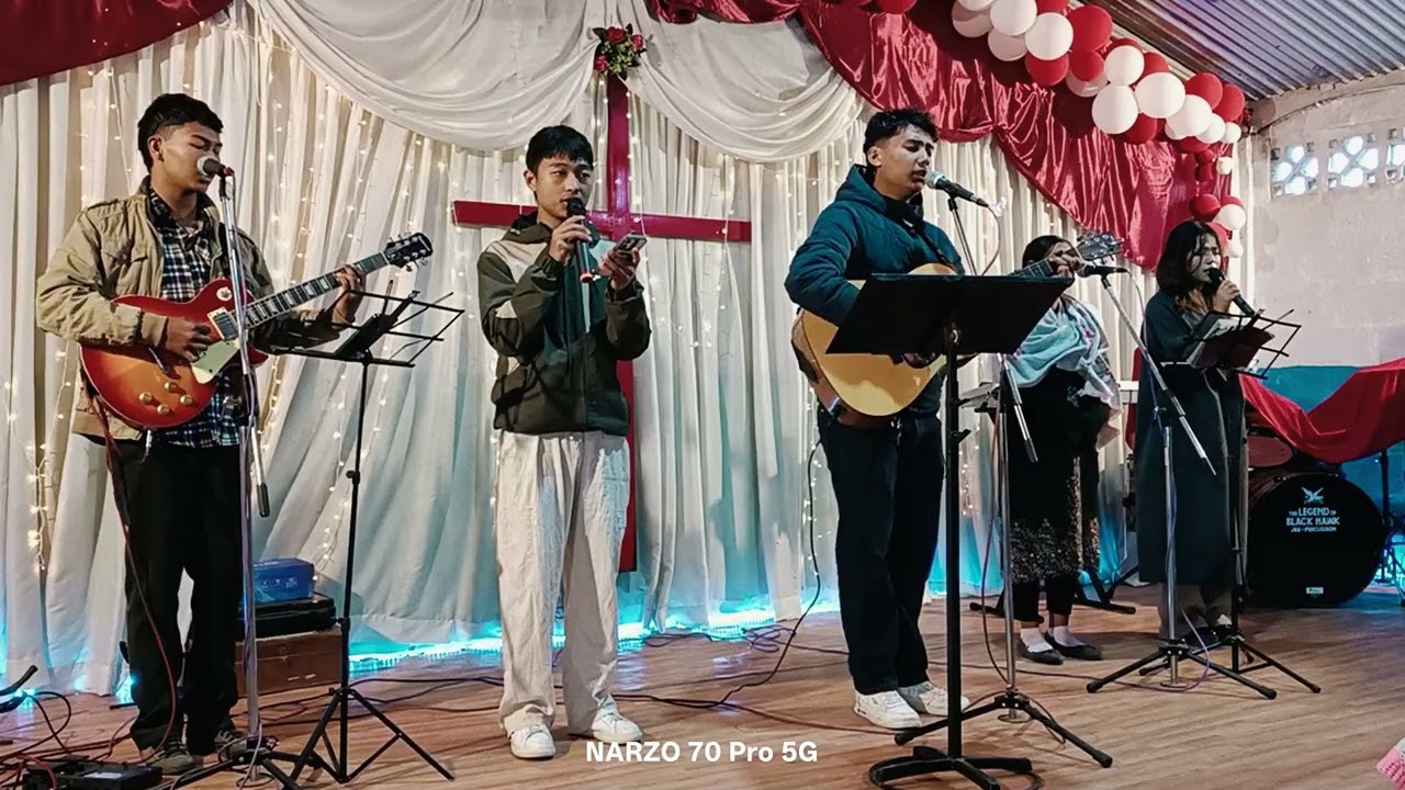 Saturday's worship service lead by choir team