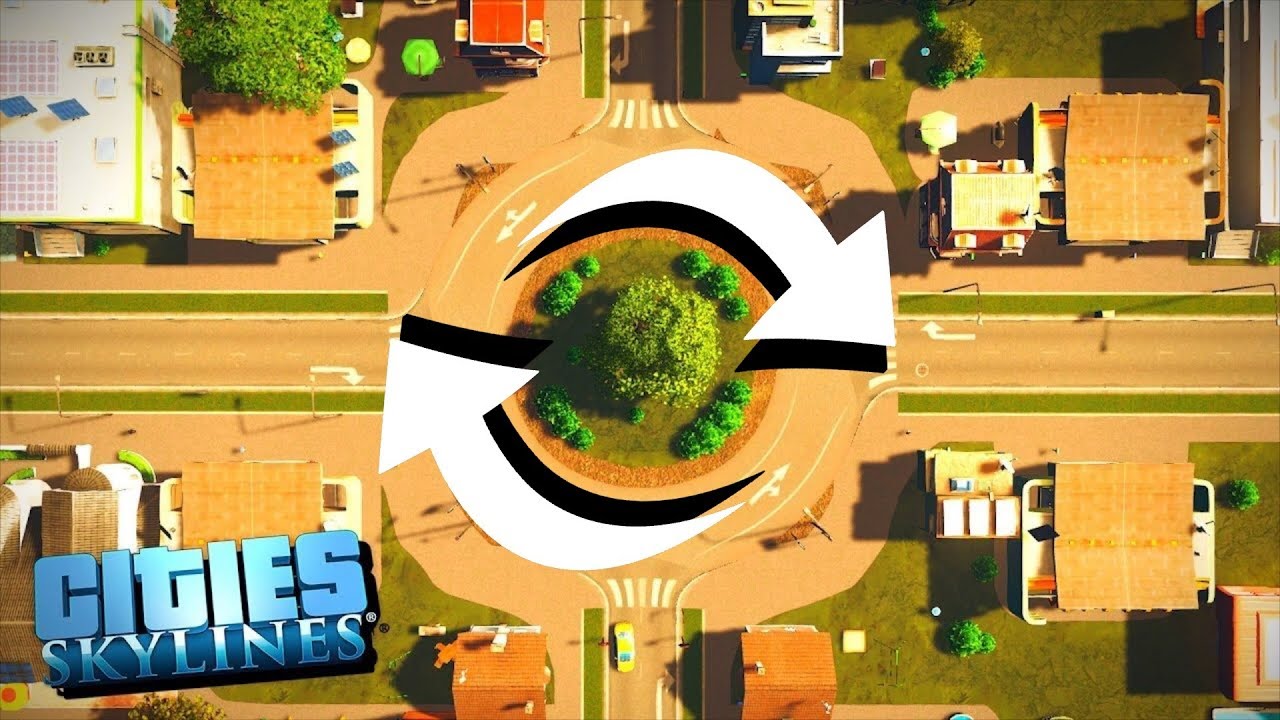 American Tries to Build a City with Only Roundabouts - Cities Skylines Industries!