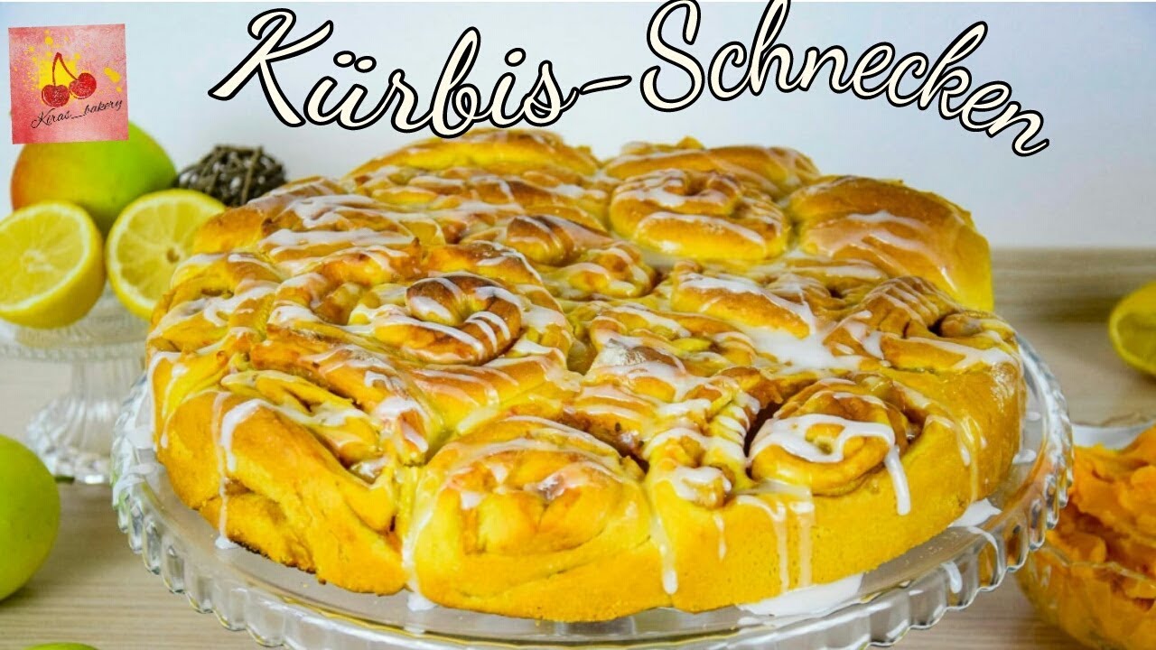 Kürbisschnecken/ Kürbis-Apfel-Zimt-Schnecken/ Pumpkin cinamon rolls with