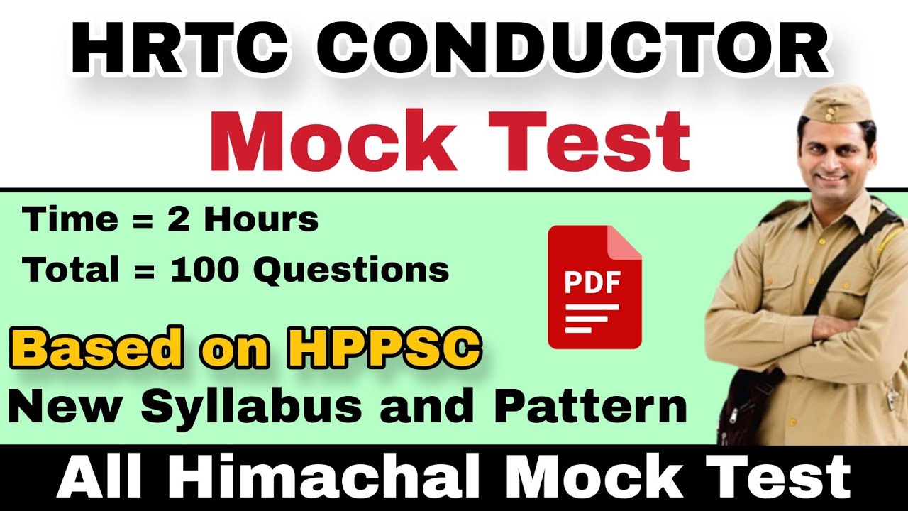 HRTC Conductor Mock Test | 100 Questions | All Himachal Mock Test | hpexamaffairs