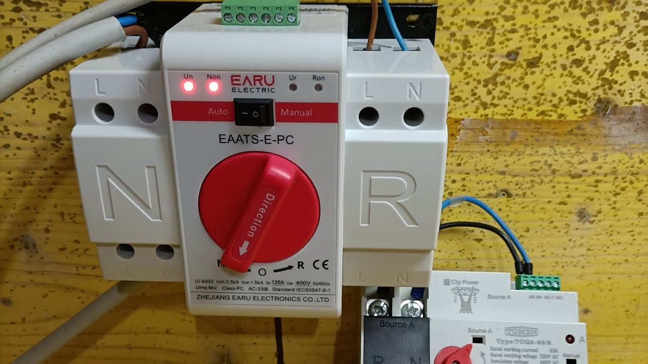 62 VIDEO NUOVO  ATS COMMUTATORE  MARCA EARU ELECTRIC 125 AP