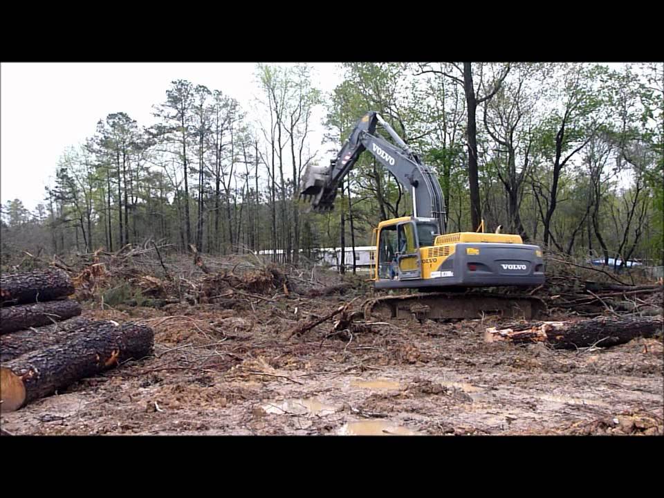 Volvo Ec210 Excavator Clearing Land