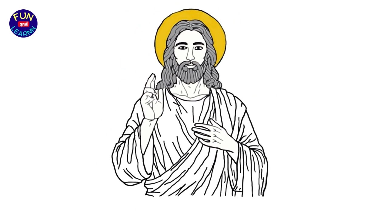 Incredible Jesus Drawing in 2 Minutes 😇 | Easy Step by Step Jesus Sketch