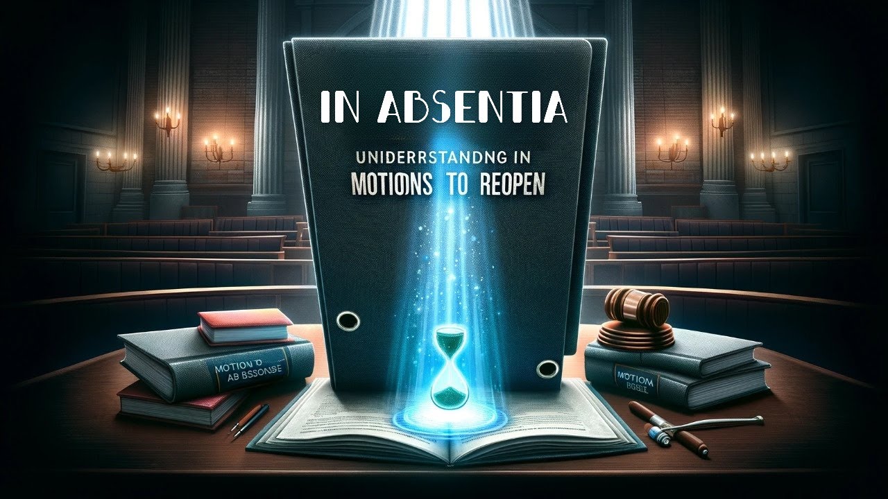 Motion To Reopen An In Absentia Hearing