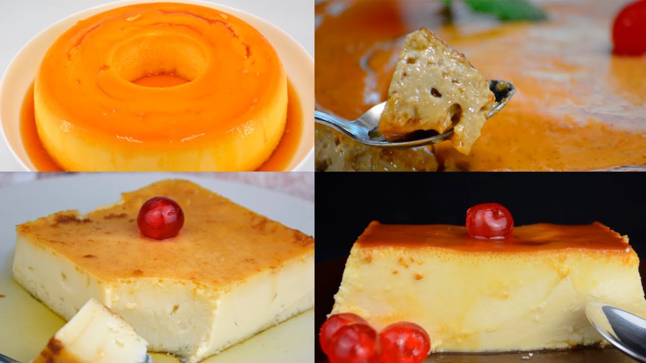 Como hacer flan casero - 4 recetas de mis mejores flanes