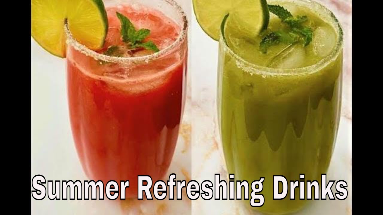 Summer Refreshing Drinks |  Watermelon Strawberry juice | Cucumber Kiwi juice | Detox drinks