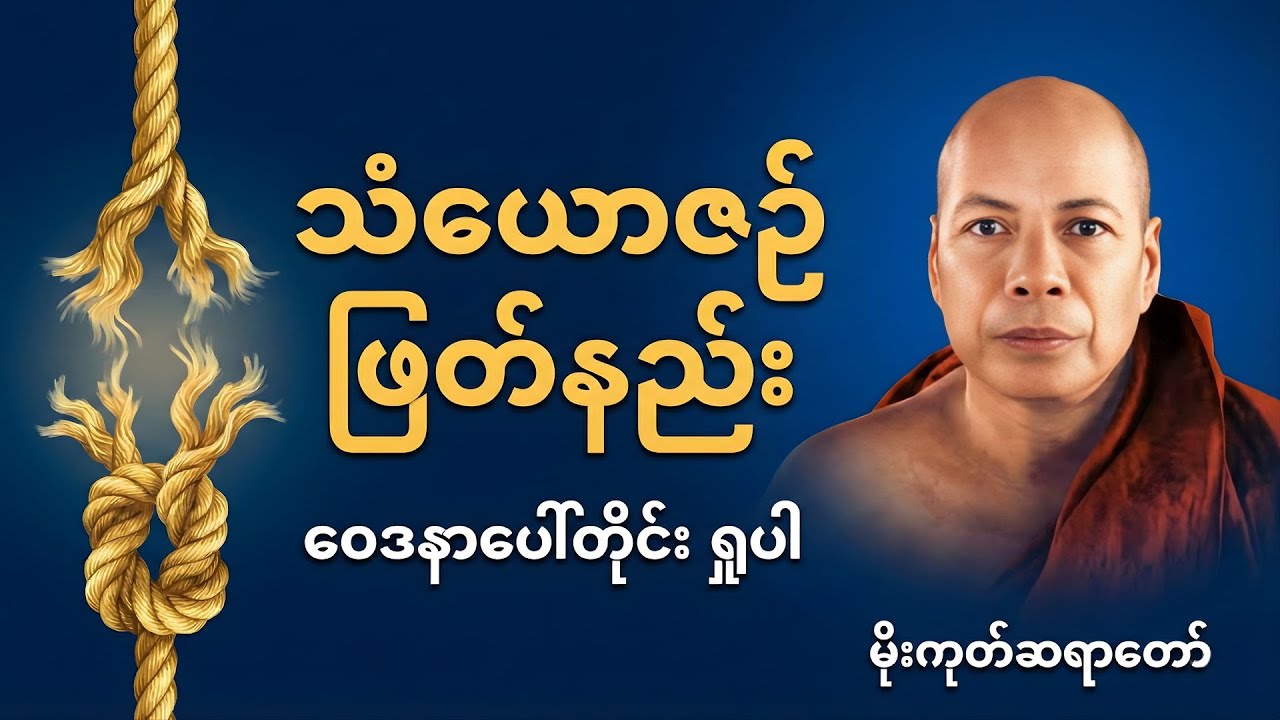 သံယောဇဉ်စွန့်ပြီး ဝေဒနာပေါ်သမျှ ရှုပါ အလုပ်ပေးတရားတော်  မိုးကုတ်ဆရာတော်