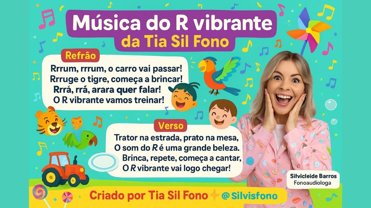 Música do R vibrante da Tia Sil Fono | Treinando o som do R de forma divertida!