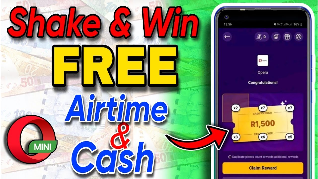Shake and Win | FREE Cash and Airtime voucher #makemoneyonline2023