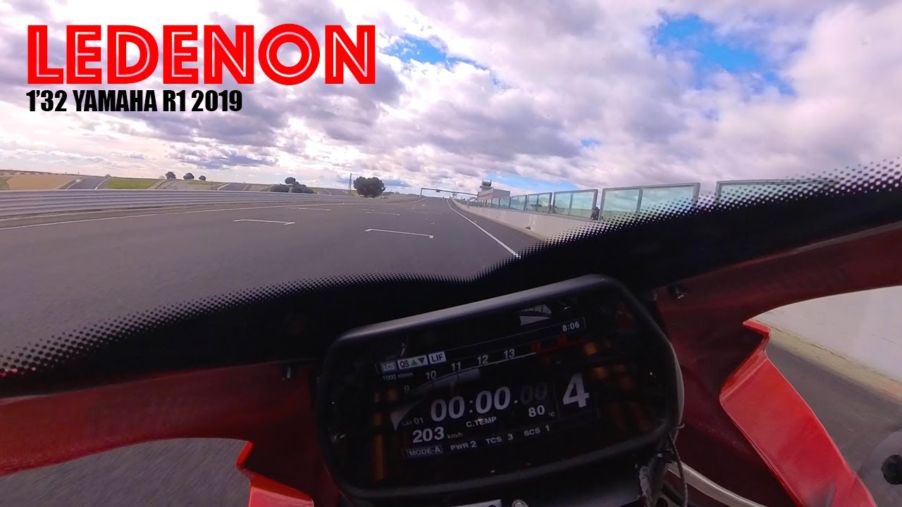 Circuit de Ledenon, 1'32, Yamaha R1 2019, Mars 2024