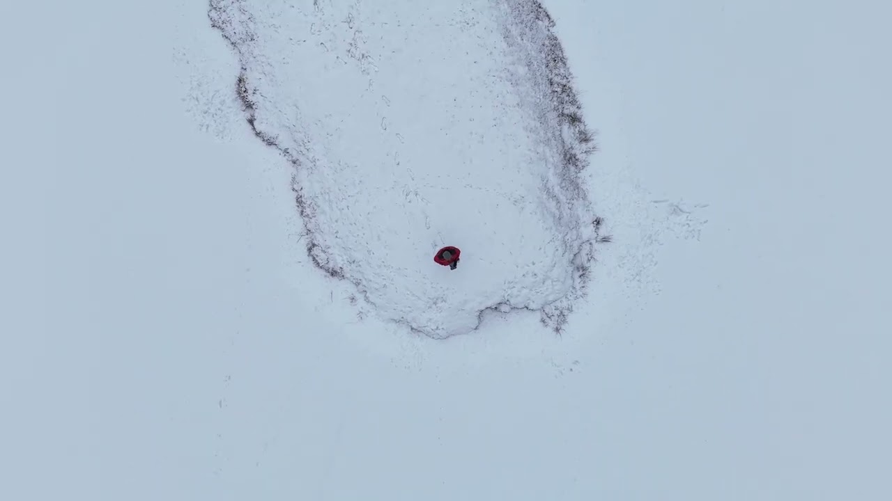 Mini 4Pro bei kälte und schnee am See 