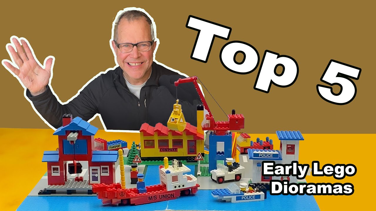 TOP 5 LEGO Town Diorama - all vintage - Sets 725, 355, 365, and 364