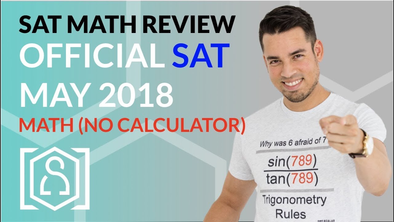 Official SAT May 2018 No Calculator Math Section (In Real Time)