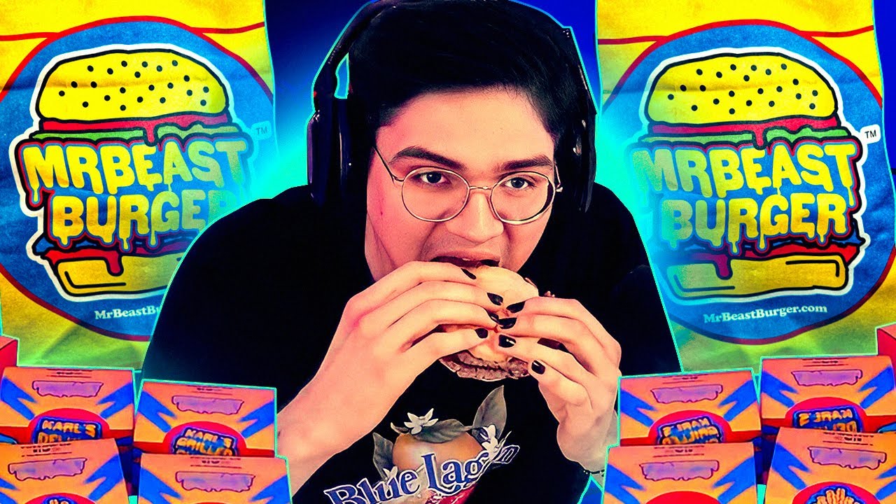 PROBANDO LA HAMBURGUESA DE MRBEAST 🍔😋