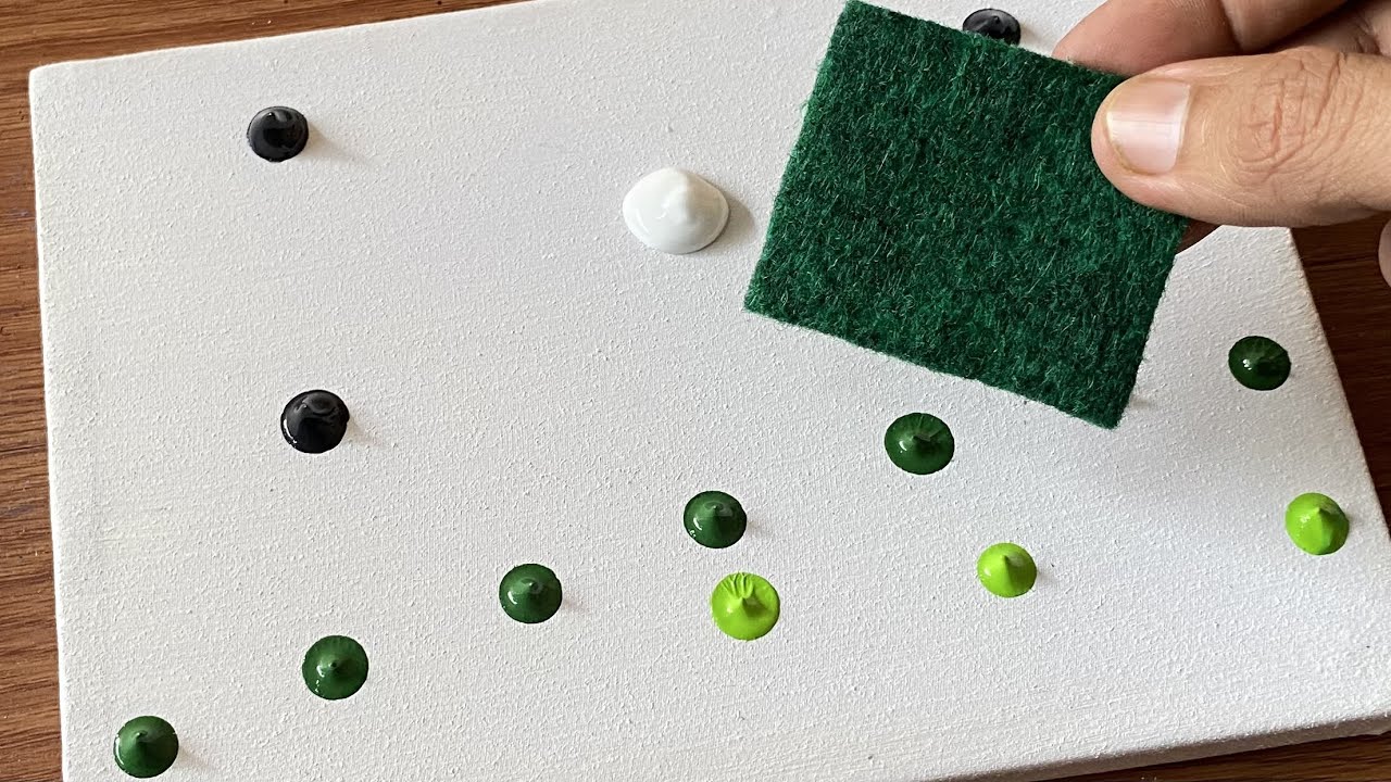Acrylic Paint 🎨 / Simple Forest Painting Technique