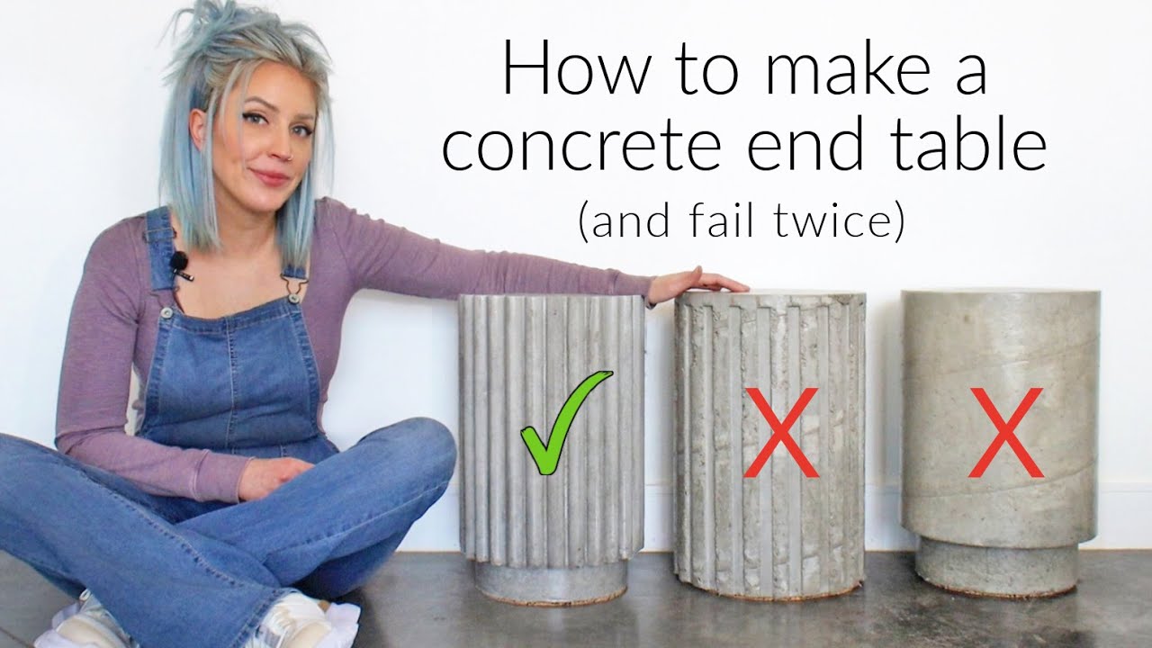 3 Different DIY Concrete Tables
