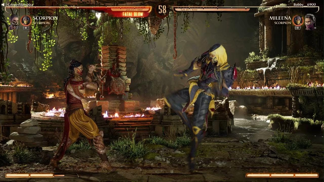 MK1 Mileena Rushdown vs Zoner Scorpion