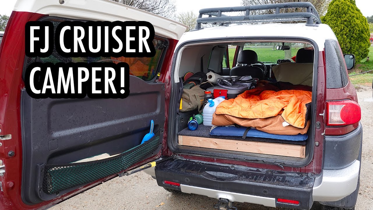 Touring a Toyota FJ Cruiser Camper! (Sleeping Setup/Conversion)