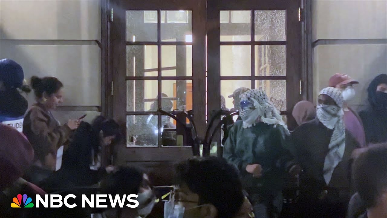 Demonstrations at Columbia University escalate as protesters occupy part of campus
