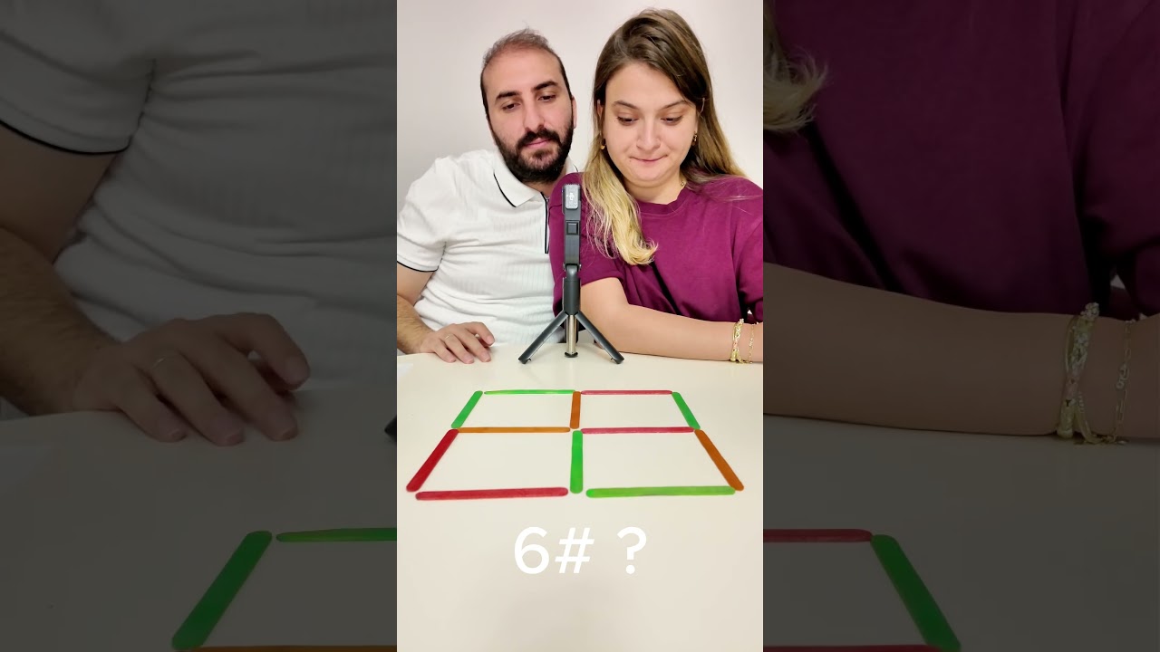 Можешь превратить 4 квадрата в 6 квадратов? 🧠 / Головоломка #boardgames #challenge #funny