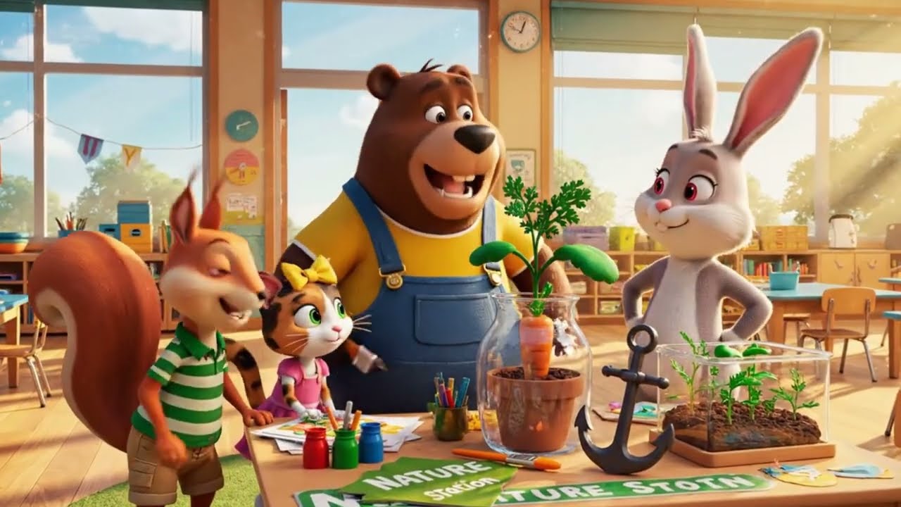 Part 5 – Teacher Bunny and Kids Explore “Light and Plants”