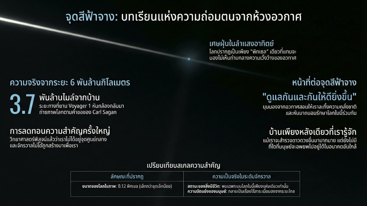 จุดสีฟ้าซีด ภาพที่บอกว่าเราเป็นแค่ฝุ่น