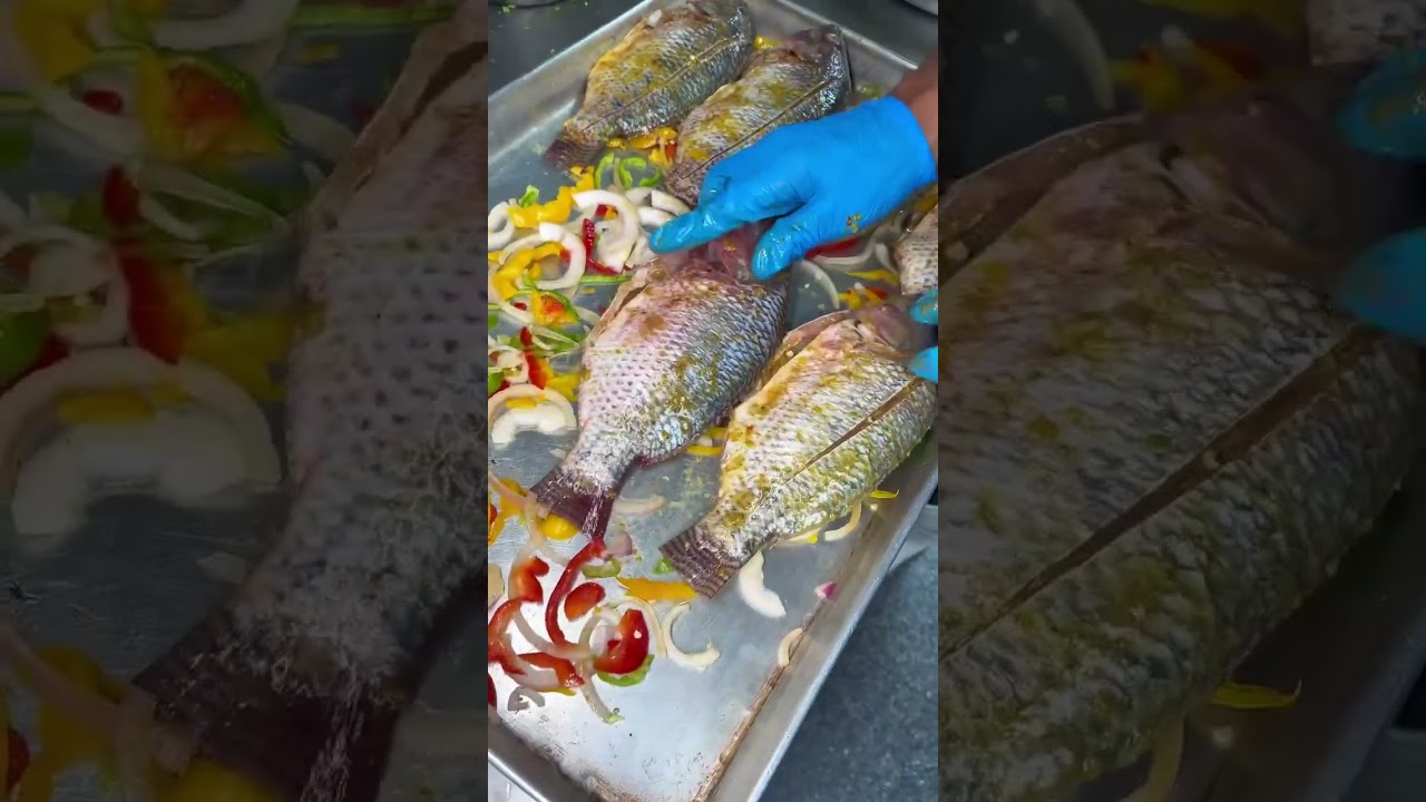 طريقة عمل السمك البلطى زيت وليمون من بهيج ملك الفسفور العجيب 😋❤️🔥 #السعودية #سمك #مصر #اكسبلور #food