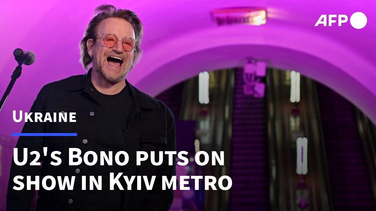 Ukraine: U2's Bono puts on 'freedom' show in Kyiv metro | AFP