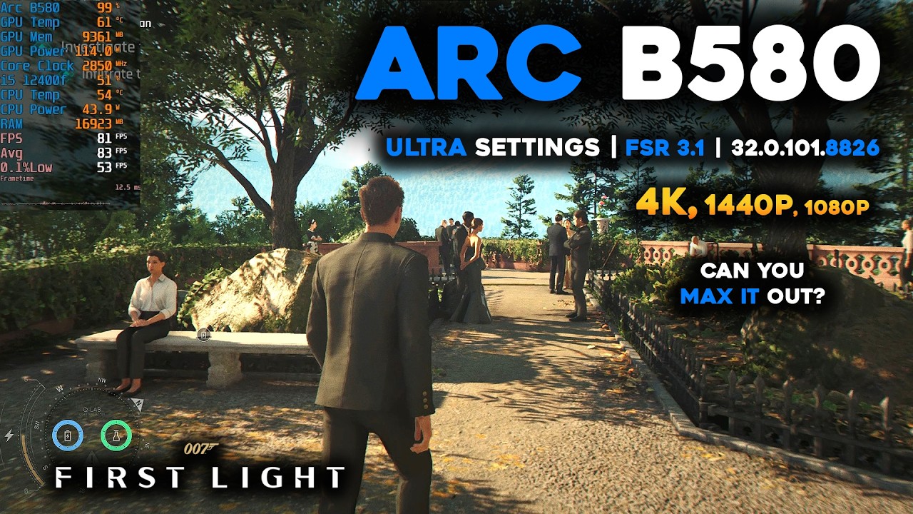 Arc B580 | Игра 007 First Light на максимальных настройках &mdash; можно ли в неё играть? | 4K, 1440p, ...