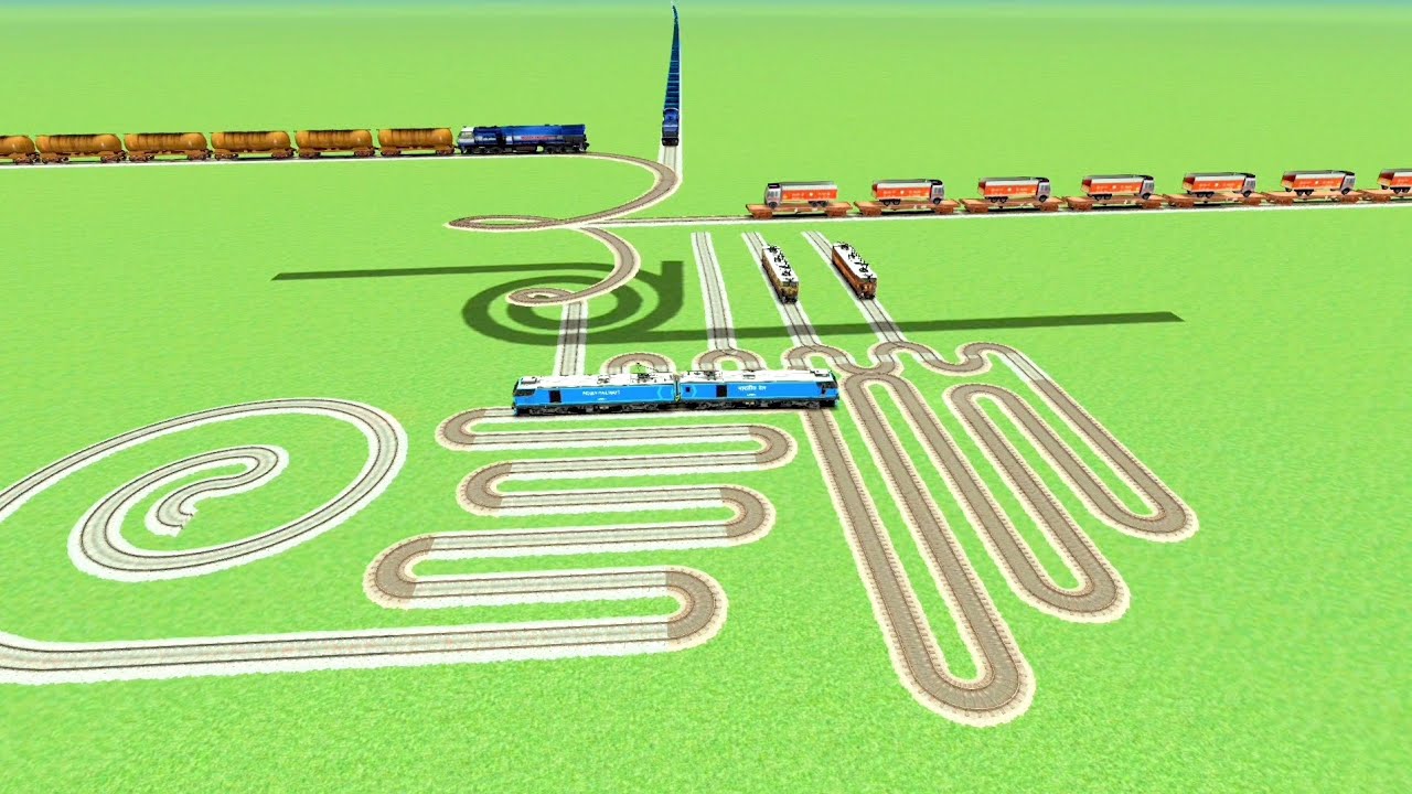 TRAIN 🐍CROSSIN CIRCLES SNAKETRACK RISKY UTRUN SHARP CURVE RAILRAOD RAILWORK 💝BEANG DRIVE