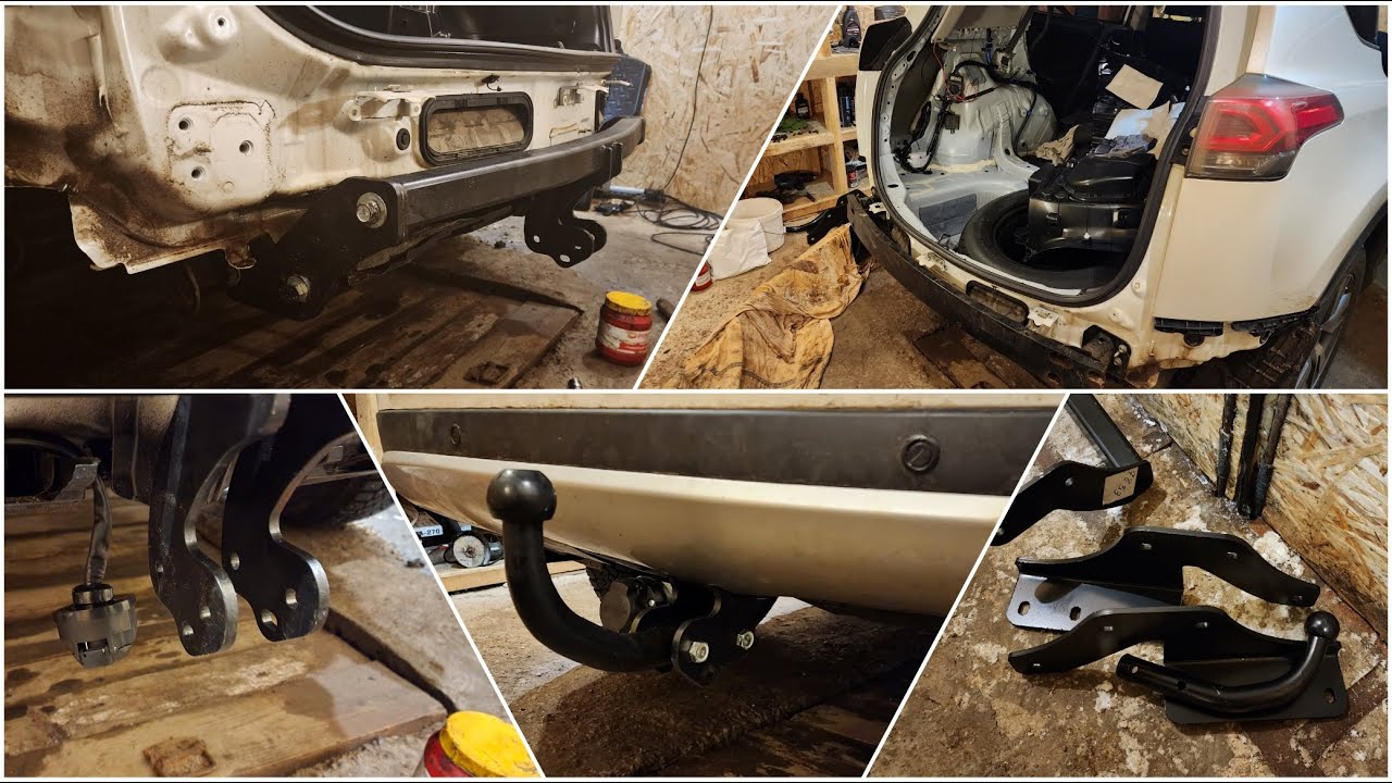 Toyota RAV4: снятие бампера, установка фаркопа, подключение электрики