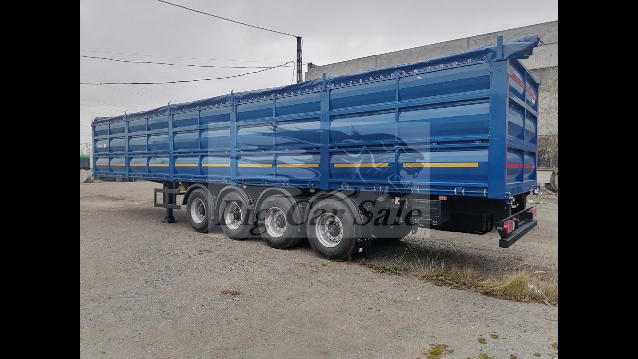 Полуприцеп зерновоз НЕФАЗ 93346-0330110 (40т.  52м3.  Пневмоподвеска. 4 оси SAF, подъёмные 1 и 4)